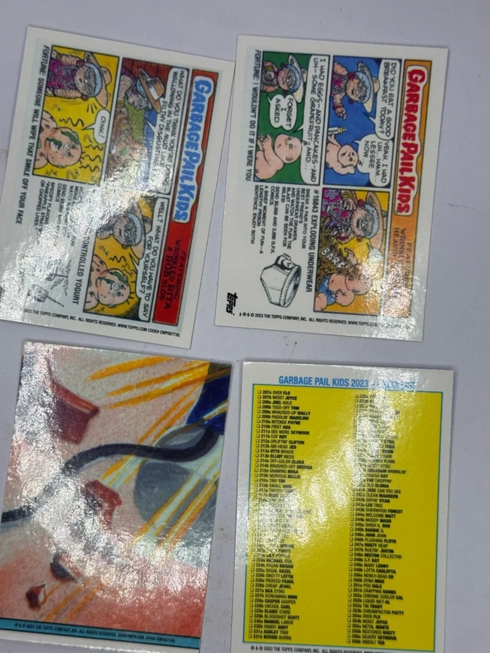 Garbage Pail Kids 2023 Chrome Lot – Colored Parallels (4 Cards) - Picture 2 of 2